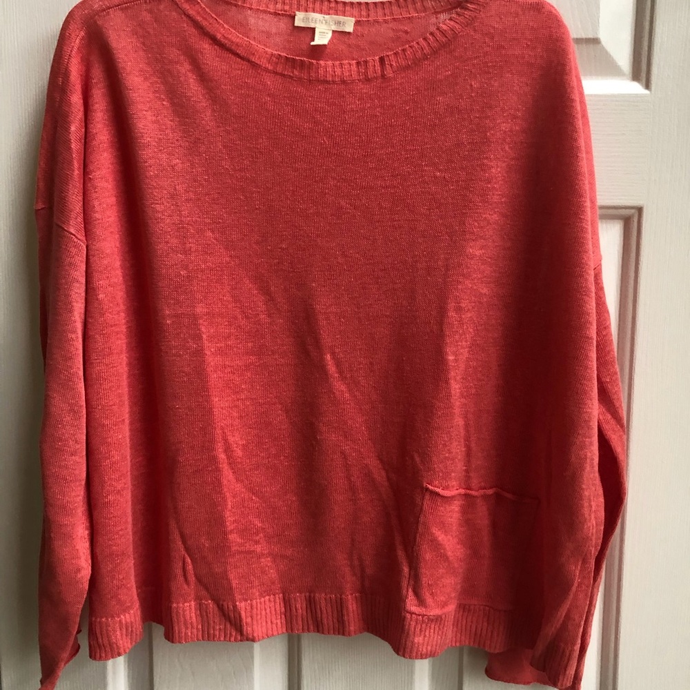 EILEEN FISHER Organic Linen Top, Sz M/M NWOT